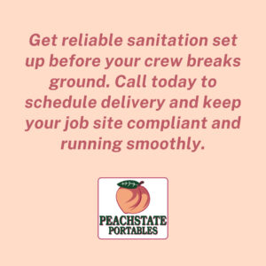 Call today to schedule a job site portable toilet rental.